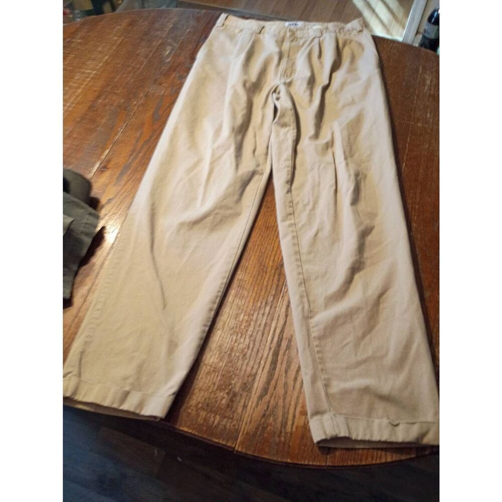 36x34 Old Navy Interoffice Cotton Khaki Cuffed Hem Casual Dress Pants Trousers